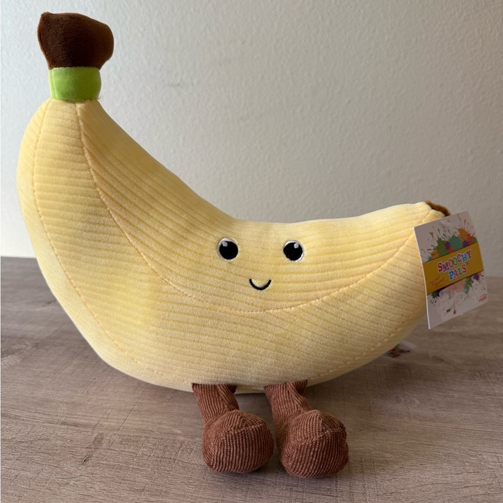 Smoochy Pals Smiling Yellow Banana Plush Toy